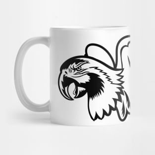 Cartoon Parrot B&W Mug